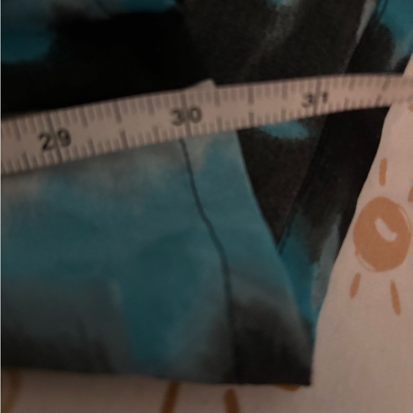 Lucy Diamonds Womens Polyester Aqua Black White Strapless Wide Leg Jumpsuit Sz L - Picture 10 of 10